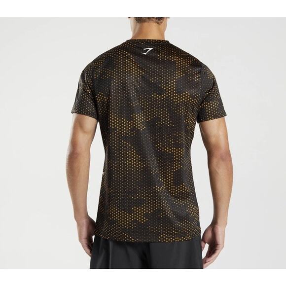 Gymshark Shirt Mens XS Yellow Volt Geometric Athleisure Fitness Gym Workout - Picture 13 of 14